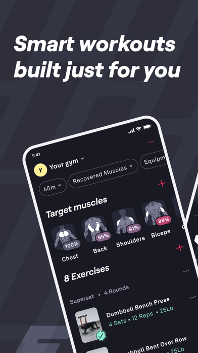 Fitbod first App Store screenshot