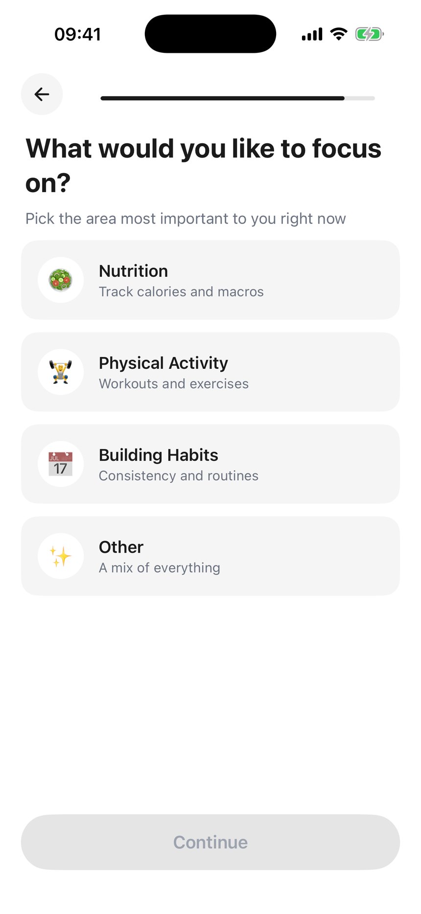 What would you like to focus on?
