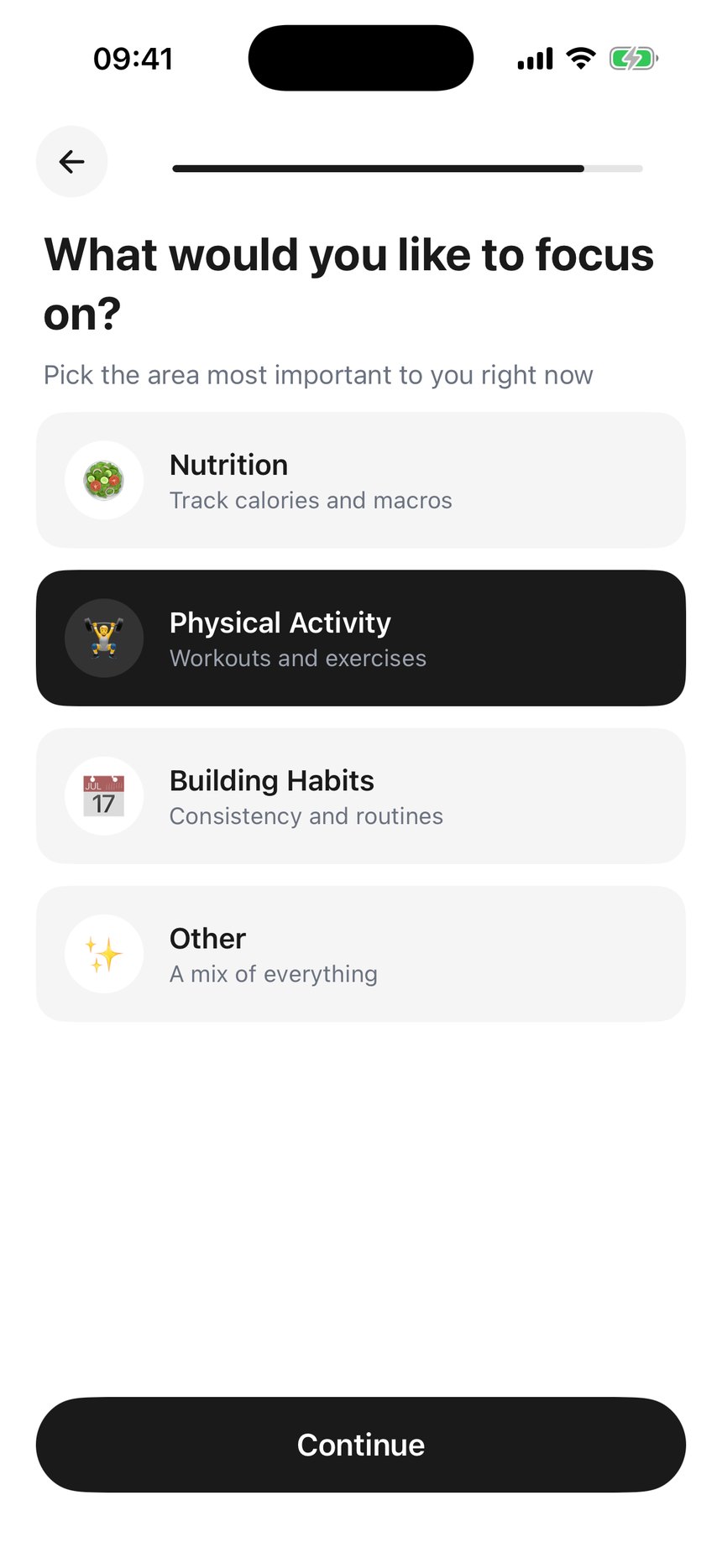 What would you like to focus on?