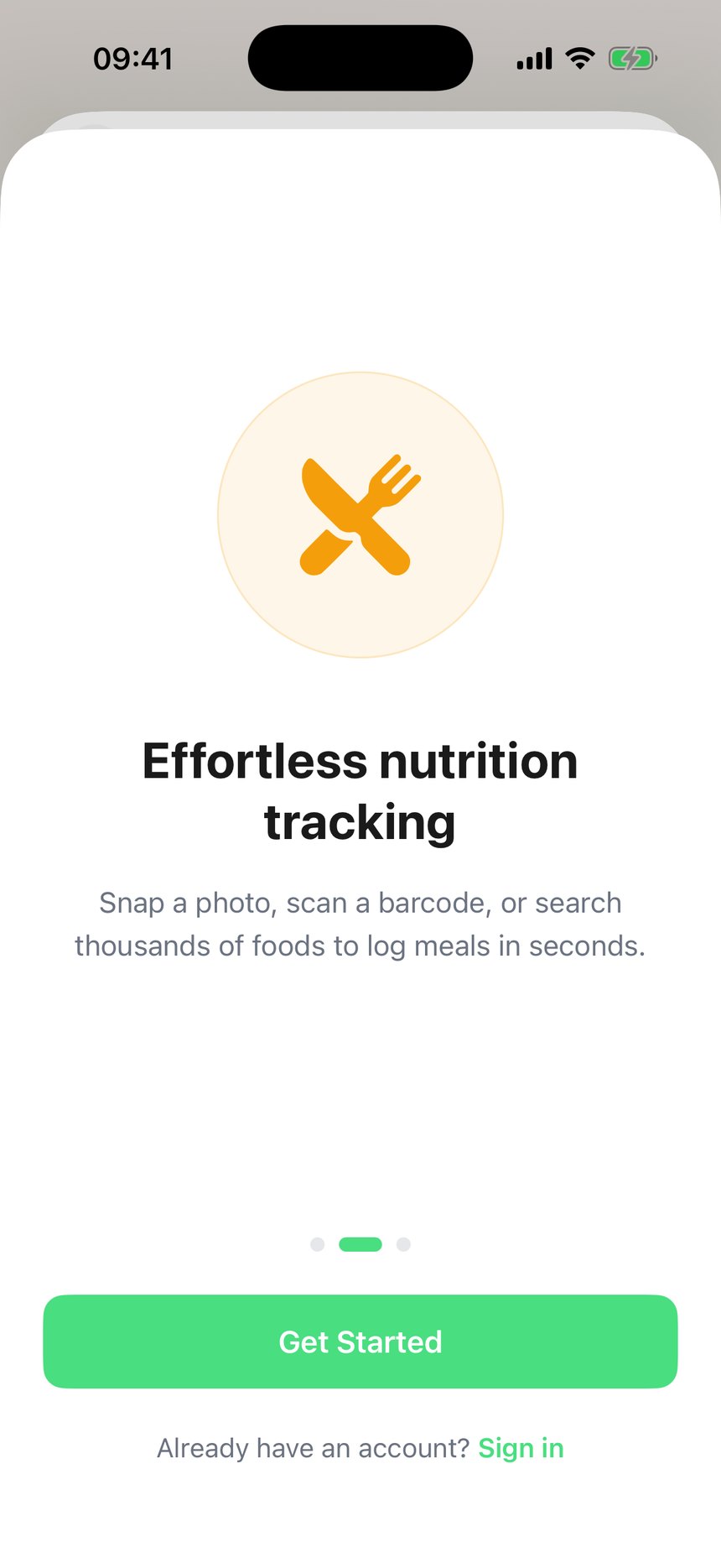 Effortless nutrition tracking